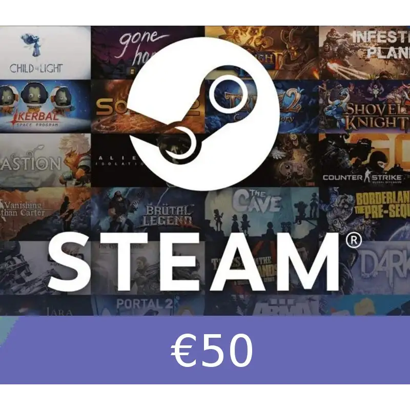 Steam Wallet Card €50 EU Activation Code