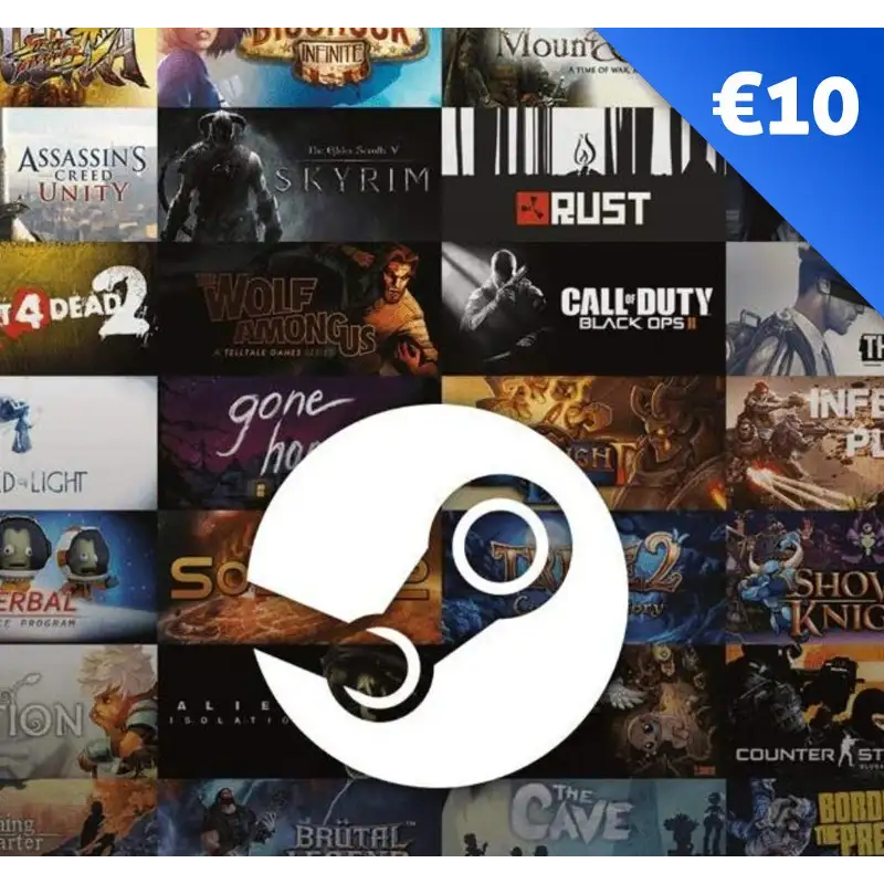 Steam Wallet Card €10 Global Activation Code