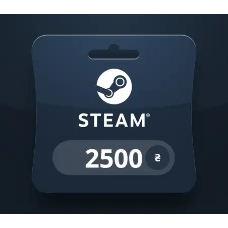 Steam Wallet UAH 2500 Gift Card UA