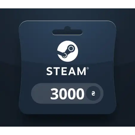 Steam Wallet UAH 3000 Gift Card UA