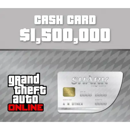 Grand Theft Auto Online - $1,500,000 Great White Shark Cash Card PC Activation Code