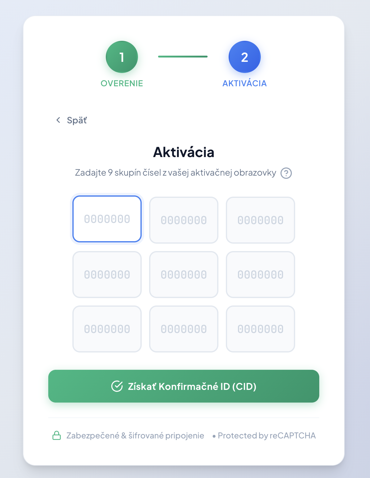 Entering IID into the portal