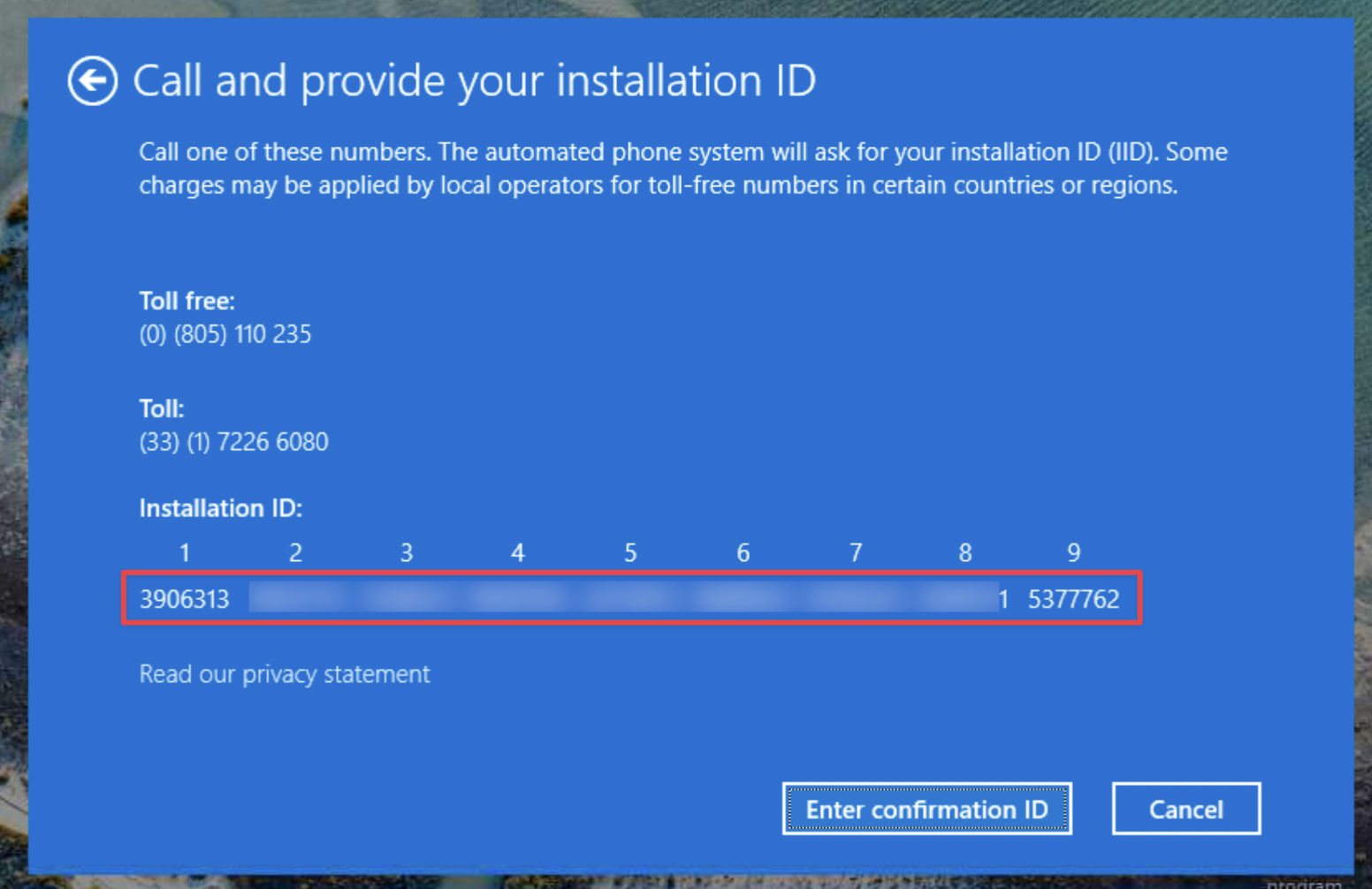 Windows Installation ID